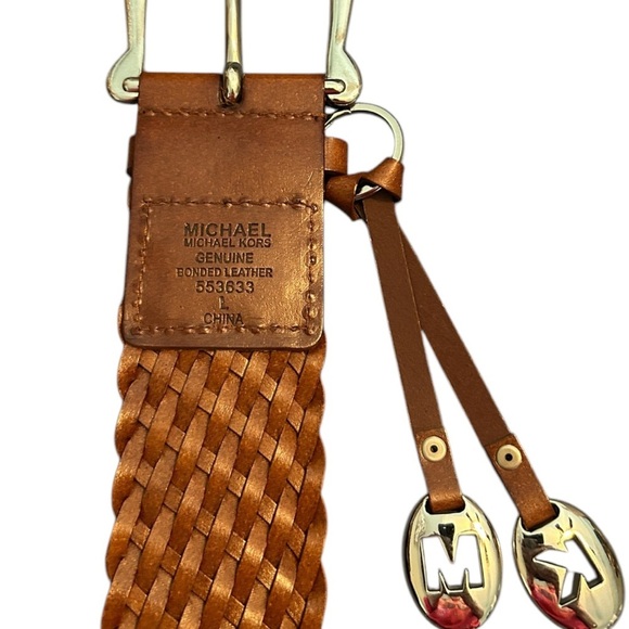 NWOT Michael Kors leather beaded belt - Picture 5 of 6